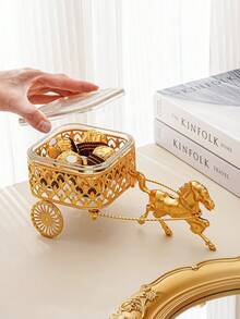 Hộp quà tặng bằng thủy tinh, thiết kế hiện đại kiểu xe ngựa, thích hợp cho tiệc tùng, đồ dùng học tập, đựng thực phẩm, kẹo, sô cô la, bánh quy, v.v. - Xem 8