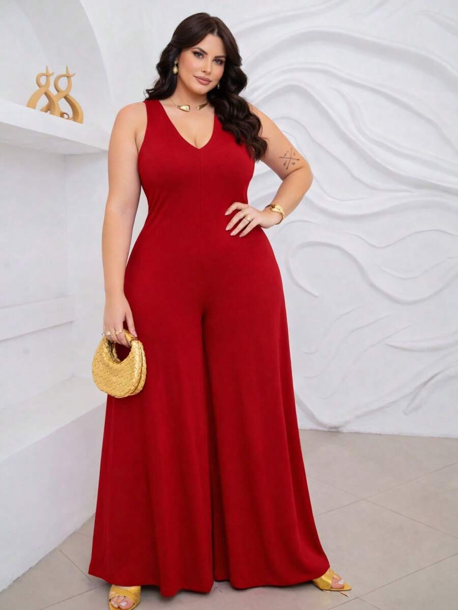 Plus Size Bodysuits - Rojo - Ver 1