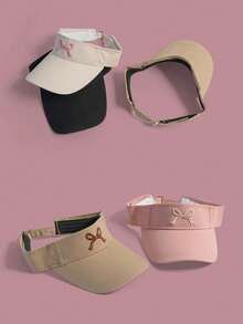 1 chiếc mũ chống nắng mùa hè cho nữ, kiểu dáng dễ thương, thêu nơ, vành rộng, thích hợp cho kỳ nghỉ. - Nhiều màu - Xem 7