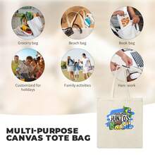 Brazil National Team "Estamos Juntos Brasil" Canvas Tote Bag, 2026  World Cup Patriotic Shopping Bag, Vintage Casual Shoulder Bag For Seleção Supporters - 米色 - 查看 4