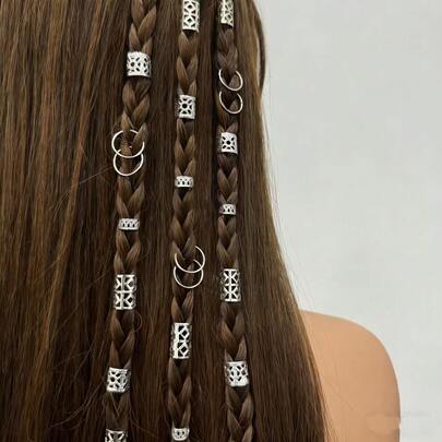 80 Pcs Gold Dreadlock Hair Rings Set Braiding Design Headwear Accessories Adjustable Headwear Hair Accessories For Women And Girls Braids