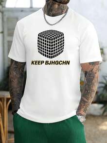 Men Plus Size T-Shirts - White - View 1