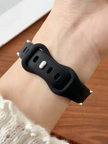 1条复古心形绿松石镶嵌硅胶表带，适用于 38mm 40mm 41mm 42mm 44mm 45mm 49mm，波西米亚风格表带，兼容 Series 11 Ultra 3 SE3 Ultra 2 S10 SE2 9 8 7 SE 6 5 4 3 2 1，适合搭配各种服饰，日常佩戴，假日休闲。 - 黑色 - 查看 4