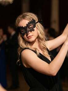 1/3/5/10 Pieces Women's Lace Masquerade Mask, Sexy Vintage Style, Cut-Out Floral Pattern Half-Face Mask With Ribbons, Suitable For All Seasons, Valentine's Day Costume - A - View 5