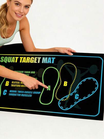 硅胶防滑瑜伽垫，健身运动垫，适合家庭锻炼，男女通用，可用于深蹲训练