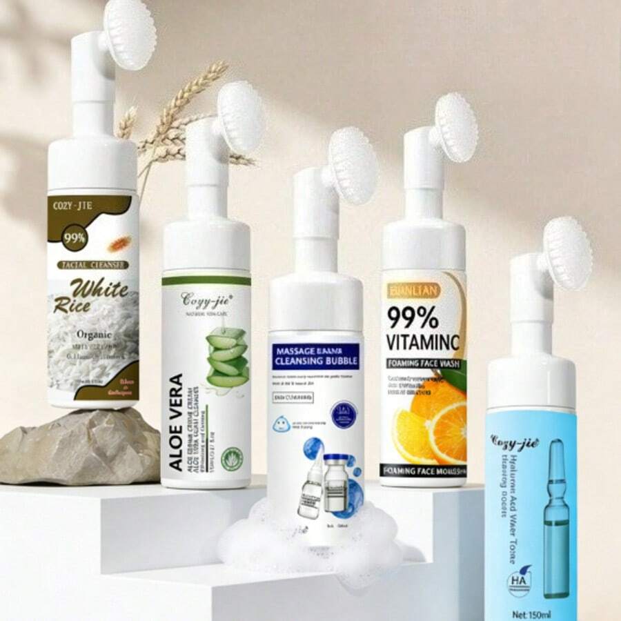 Limpieza de aminoácidos mouse bubble, limpieza profunda de la piel, suave y no irritante, hidratación duradera de la piel, blanqueamiento naranja C piel brillante / ácido hialurónico hidratación profunda / arroz refrescante control de aceite / aloes reparación suave(Se envían aromas aleatorios) - Hidratante - Ver 1