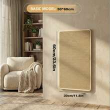 1 tấm lót cào móng cho mèo bằng sợi sisal, gắn tường, bền chắc, không rụng lông, bảo vệ ghế sofa, đồ chơi cào móng cho mèo, có thể dán ở bất cứ đâu, thiết kế gọn gàng, bảo vệ an toàn cho ghế sofa, được làm từ chất liệu sisal bền chắc. - 30*60cm - Xem 3