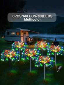 Bộ 4 đèn LED năng lượng mặt trời hình pháo hoa 240/320W, đèn trang trí năng lượng mặt trời thông minh cảm biến ánh sáng, chống nước IP44, 8 chế độ chiếu sáng pháo hoa, thích hợp cho đường phố thương mại, vỉa hè, sân vườn, tiệc tùng, đám cưới và các trang trí ngày lễ khác cũng như trang trí phông nền chụp ảnh/lối đi (Trắng/Nhiều màu/Ấm) - Nhiều màu - Xem 16