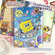 SpongeBob SquarePants 1 buah buku catatan bertema, cocok sebagai suvenir pesta. Ini adalah buku catatan yang menyenangkan, sempurna untuk perayaan ulang tahun dan dekorasi kantor. Buku catatan ini menggemaskan dan merupakan buku harian kantor bertema kartun, cocok untuk pelajar dan penggunaan di kantor. Cocok sebagai hadiah ulang tahun dan hadiah yang sangat baik untuk pelajar (gaya acak). - buku catatan - View 10