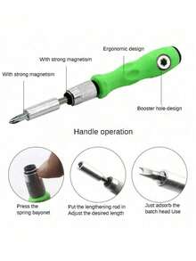 25件套精密螺丝刀套装，多功能维修工具组，适用于智能手机和平板电脑，耐用塑料材质，多种刀头形状，非电动 - 必备电子产品拆卸工具 - 彩色 - 查看 6