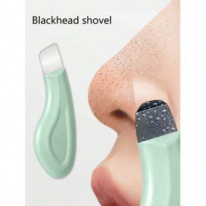 1 dụng cụ lấy mụn đầu đen chuyên nghiệp, bằng thép không gỉ, dụng cụ làm sạch lỗ chân lông mũi có tay cầm cong bền chắc, dao cạo mụn đầu đen dễ sử dụng, dụng cụ loại bỏ khuyết điểm trên mặt có thể tái sử dụng, phù hợp cho cả nam và nữ.