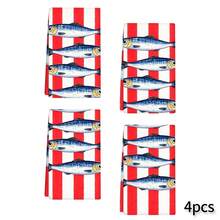 2pcs Striped Towels, Lobster & Sardine Printed Dish Cloths, Super Absorbent Microfiber Decorative Towels, Suitable For Holiday Decoration, Cooking, Baking, Housewarming Gifts And Cleaning Supplies, Applicable To Kitchen, Bathroom, Toilet - Multicolor - View 14