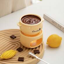 Bộ 1 nồi nấu chảy sô cô la bằng gốm, bộ nồi lẩu mini bằng gốm (không bao gồm nến) - Cốc mini dùng để làm tan chảy sô cô la, sốt phô mai và kẹo - Bộ dụng cụ tiệc tráng miệng nhỏ gọn, lý tưởng cho buổi hẹn hò, đám cưới, tiệc sinh nhật và quà tặng ngày Valentine - Dễ dàng vệ sinh - Nhiều màu - Xem 3