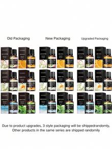 1 Botella de 10ml de Aceite Esencial, 100% Puro y Natural, 16 Fragancias Diferentes, Botella con Cuentagotas, Apto para Difusor de Aromaterapia, Humidificador, Masaje, Fragancia Duradera, Excelente Regalo para Cumpleaños, Graduación - Más - Ver 10