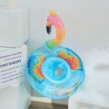 Flotador inflable en forma de flamenco para piscina, sillón de descanso acuático para exteriores, bote flotante divertido para la playa, suministros para fiestas en la playa - Multicolor - Ver 8