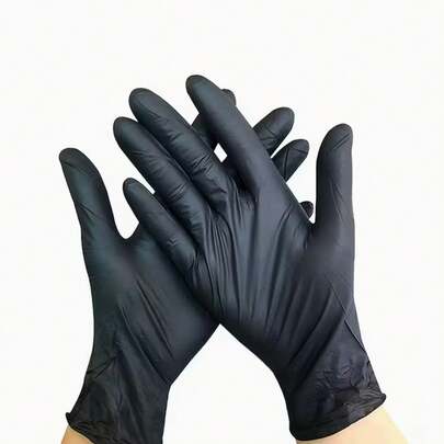 50 chiếc găng tay cao su nitrile dùng một lần nhiều màu, thích hợp cho nhà bếp, tắm cho thú cưng, nhuộm tóc, làm móng và chuẩn bị thực phẩm - Vật dụng thiết yếu cho việc vệ sinh nhà cửa, dụng cụ nhỏ, quần áo dùng một lần