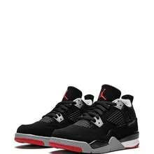 Nike Air Jordan 4 Retro Sneakers - Authentic Iconic Basketball Shoes | Viral 2026 Men's High-End Retro Streetwear | Premium Leather & Mesh Performance Trainers | Classic Air Cushioning & Support Wings | Legendary Designer Athletic Footwear - Bred (2019) - 查看 2
