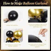 114pcs Black And Gold 40th Birthday Balloon Arch Kit With 32" Number 40 Aluminum Film Balloons For Men And Women 40th Birthday Party Decorations - View 3