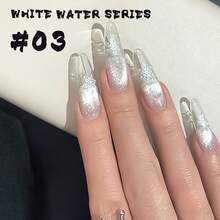 MIANEL 10ML 夏季美甲新品 2026 白色玻璃珠猫眼凝胶指甲油 透明闪粉指甲油 白色指甲油 美甲沙龙专用 UV 灯美甲 适用于手指甲和脚趾甲 - 彩色 - 查看 16