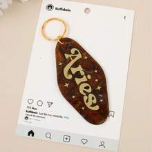 1个亚克力十二生肖闪粉复古汽车钥匙扣，最佳母亲节配饰，休闲汽车用品，背包挂件，学生哥特风Y2K万圣节配饰，教师节圣诞礼物，创意挂绳证件卡套 - 彩色 - 查看 23