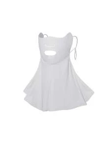 Khẩu trang chống nắng toàn mặt và cổ, chống tia UV UPF50+ bằng lụa băng, thoáng khí với thiết kế mở tiện lợi để uống và ăn, chất liệu lụa băng mát lạnh, bảo vệ mắt 3D, dây đeo tai có thể điều chỉnh, không làm trôi lớp trang điểm. - Mũi hở - Xem 6