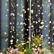 Cortina de flores artificiales estilo bohemio - Decoración floral colgante vibrante, pétalos caídos de color aleatorio, escena de cascada, adecuada para decoración primaveral al aire libre, sin batería - 20Pcs - Ver 7