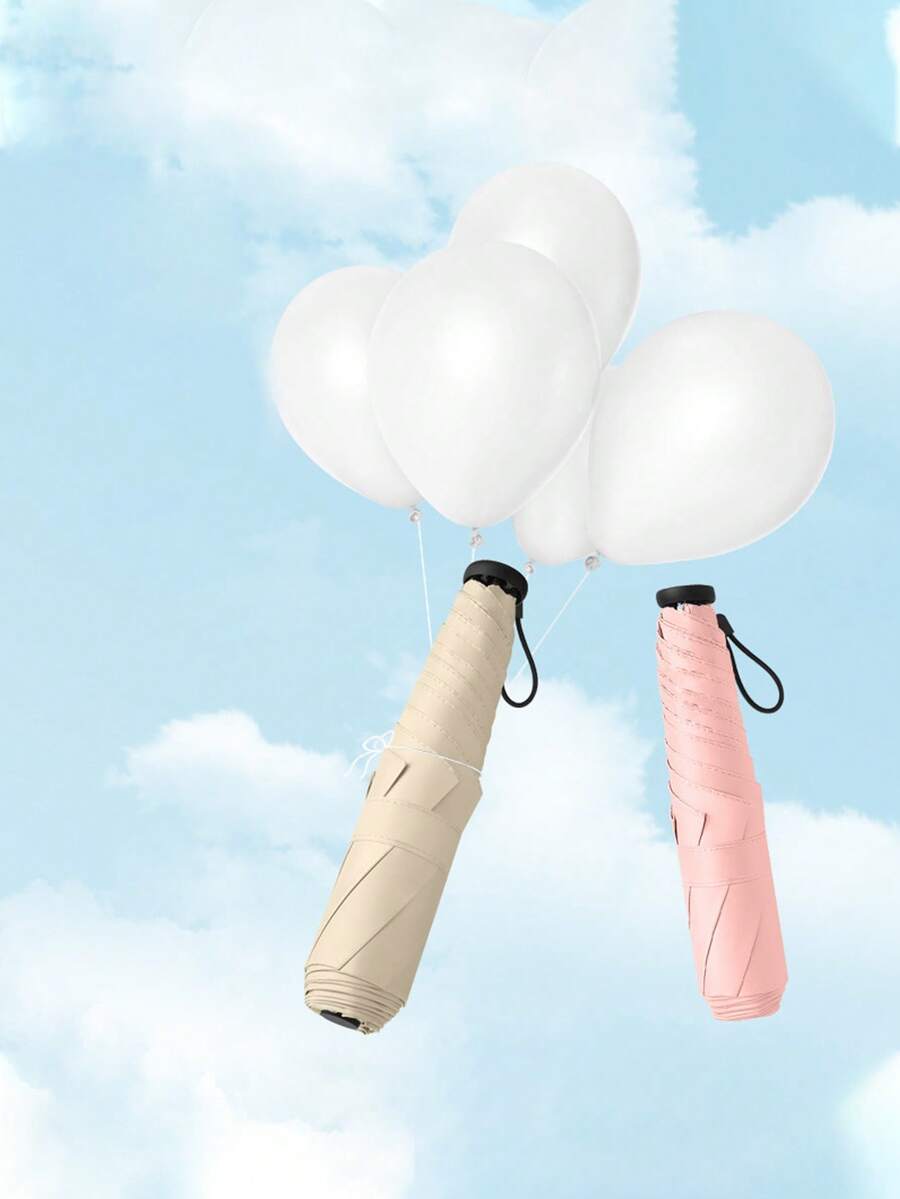 Umbrelă pliabilă ultra-ușoară din fibră de carbon - umbrelă de călătorie rezistentă la UV și vânt, umbrelă de soare portabilă cu deschidere manuală, potrivită pentru naveta și utilizarea în aer liber, accesorii pentru naveta | Accesorii de modă, umbrelă de exterior. Mini umbrelă pliabilă portabilă - vinil negru cu protecție UV, design simplu și simplu, umbrelă de soare., Exterior, grădină, articole esențiale de călătorie, articole esențiale portabile - Multicolor - Vizualizare 1