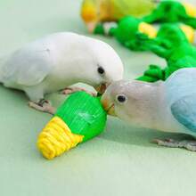 Corn Husk Parrot Chew Toy, Cute Corn Shaped Bird Beak Grinding Toy, Relieve Boredom, Suitable For Small Birds And Parrots - View 6