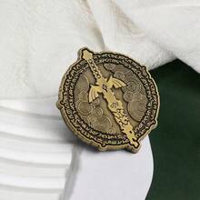 Enamel Pin,  Merchandise, Master's Blade Of Exorcism Badge, Video Game Brooch - Vàng - Xem 3