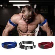 1 Pair Adjustable Thigh And Arm Elastic Blood Flow Restriction Bands, Comfortable Compression Straps For Blood Flow Restriction Training, Suitable For Arms And Thighs - Multicolor - View 1