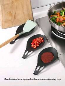 2 Giá đỡ muỗng cách nhiệt dễ vệ sinh, dùng trong nhà bếp, quà Giáng sinh, quà tặng tựu trường - Nhiều màu - Xem 6