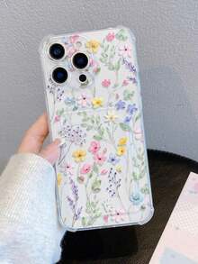 1 pieza de funda para teléfono de cuero rosa a prueba de golpes con estampado floral, material TPU, adecuada como regalo de vacaciones, compatible con Apple Xs/Xsmax/Xr/11 12 13 14 15 16pro/Promax/14 15 16plus/17, unisex, para teléfonos móviles, bolsos, accesorios para móviles, fundas para teléfonos, decoración de interiores, accesorios, fundas transparentes para teléfonos, verano, correas para teléfonos, fundas para teléfonos de hombre, fundas negras para teléfonos, fundas rosas para teléfonos, funda para móvil para hombre, funda para móvil para mujer, protección para teléfonos móviles, accesorios de playa, regalos de fresa, fundas protectoras para teléfonos. - Estilo (1 pieza) - Ver 6