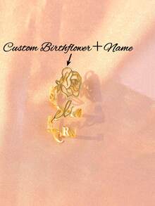 1pc Personalized Birth Month Flower Stethoscope Charm, Custom Name Initials And Birth Flower Stethoscope Decoration, Elegant Decorative Accessory, Customizable Item, Personalized Gift, Christmas Gift, ID Tag: Gift For Friends Or Classmates, Graduation Gift - Multicolor - View 5