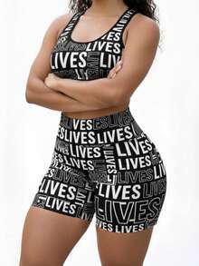 Premium Fitness Gym Set Lives Zero Transparency - Blanco y Negro - Ver 2