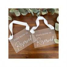 ZS1pc This Row Is Reserved Sign For Wedding Ceremony This Seat Is Reserved Sign Reserved Row Acrylic Sign For Chair Acrylic Reserved Seat SignZS - Nhiều màu - Xem 7