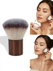 7pcs Multifunctional Double-Ended Makeup Brushes Set, Including Foundation Brush, Powder Brush, Blush Brush, Concealer Brush, Contour Brush, Suitable For Women - Coffee Brown - View 6