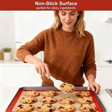2 Pieces Silicone Baking Mat Non-Stick Canvas Baking Sheet Baking Mat (40 X 30 Cm) - Multicolor - View 6