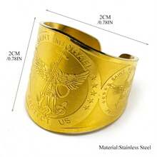 Archangel Michael Ring For Women Men Stainless Steel Gold Silver Color Saint Protect Us Adjustable Rings Jewelry - Ring - View 7