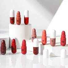 18-Piece Mini Capsule Lipstick Set Long-Lasting High-Pigment Matte Lipstick Set - Red - View 8