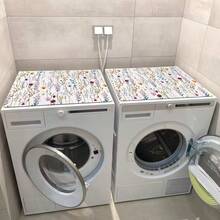 1pc Simple Fresh Floral Pattern Washing Machine Dust Cover, Countertop Absorbent Mat, Refrigerator Pad, Microwave Oven Cover, Soft Diatomite Draining Mat, Anti-Slip Super Absorbent Dish Drying Mat, 19.7*23.6 Inch Modern Washer And Dryer Top Cover, Suitable For Laundry Room, Kitchen, School, Office, Home, Travel, Bags, Storage Organization And More - Multicolor - View 2