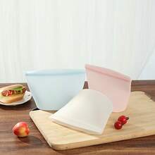 硅胶食品保鲜袋 - 可用于微波炉、洗碗机和冰箱，适合备餐、装午餐盒和旅行 - 查看 9
