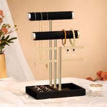 1pc 4-Tier Jewelry Storage Rack, Bracelet Display Stand, Detachable T-Shaped Organizer, Suitable For Storing Bracelets, Necklaces, Earrings, Rings, Unique Gift For Women, Mother's Day, Thanksgiving, Christmas - Multicolor - View 4
