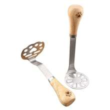 1个熊形不锈钢土豆捣碎器，立式食物压榨器，可用于捣碎鸡蛋和土豆，多功能滤勺 - 彩色 - 查看 6