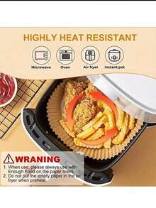 50/100/200pcs Square Round Disposable Air Fryer Liners, 6.3in 8in Oil-Proof Non-Stick F Paper Liners Pots, Baking Basket Bowls, Cooking Baking Trays, Air Fryer Oven Accessories, Baking Tools, Kitchen Gadgets, Kitchen Essentials - Upgraded Version - View 8