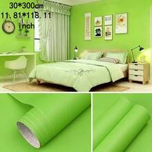 Self-Adhesive Solid Color Wallpaper Roll - Waterproof, Rainbow Colors, Fabric Texture Suitable For Kitchen, Bedroom, Living Room Furniture And Home Decor - Available In Coffee, Gray, White, Cream, Green, Blue, Yellow - 1 Volume - View 34