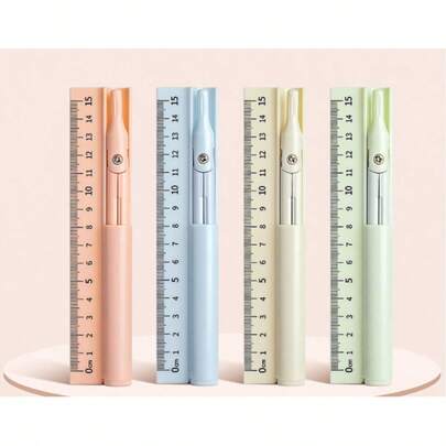 3-In-1 Multifunctional Compass, Ruler, Pencil Set, Suitable For Grade 6 Students, Middle And High School, Drawing Kit, Multifunctional Compass Protective Case, Striped Handle, Non-Slip, Multifunctional Ruler Can Draw Straight Lines, High Efficiency Drawing, Can Be Used As Pencil, Improve Efficiency, Can Be Bent 180°, Clear Scale, Precise Measurement, Includes 2 Pencil Leads, Hidden Pencil Lead Storage Design, Random Color