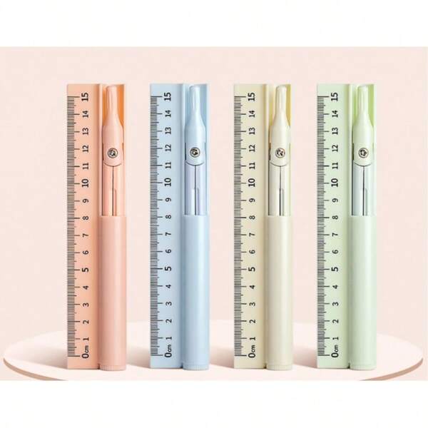 3-In-1 Multifunctional Compass, Ruler, Pencil Set, Suitable For Grade 6 Students, Middle And High School, Drawing Kit, Multifunctional Compass Protective Case, Striped Handle, Non-Slip, Multifunctional Ruler Can Draw Straight Lines, High Efficiency Drawing, Can Be Used As Pencil, Improve Efficiency, Can Be Bent 180°, Clear Scale, Precise Measurement, Includes 2 Pencil Leads, Hidden Pencil Lead Storage Design, Random Color