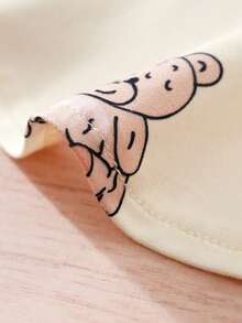Bear Pattern Cute Bow Tie Spring And Autumn Pet Puppy Kitten Clothes Shirt One Piece - Beige - View 10