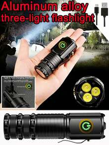 1支便携式多功能磁吸式超亮迷你手电筒，带侧夹和多模式亮度调节，适用于户外露营、夜间骑行、紧急救援、家庭停电、汽车维修、夜市摊位等多种场景。磁吸尾部设计，解放双手。坚固耐用的合金筒身结构。 - 黑色的 - 查看 2