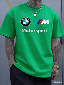 Iconic  Roundel Emblem Representing Precision Automotive Engineering And M Motorsport Logo Signifying High Performance Racing 220g Tshirt - màu xanh lá - Xem 7